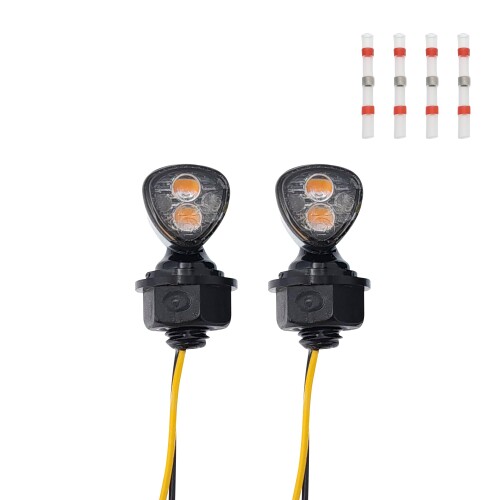 BAR AUTOTECH バイク用 LEDウインカー 汎用 2個セット 超小型 ターンシグナルランプ ターンランプ 12V M6 新設計 極小 高輝度 ミニ 小型 防水 Eマーク認證