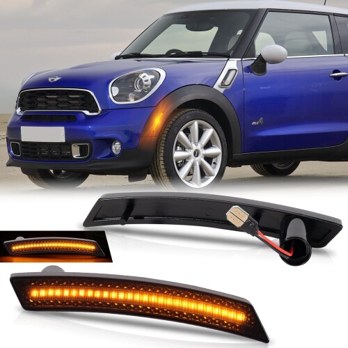 NEIFILES フロントサイドマーカー ミニクーパーR55 R56 R57 R58 R59 R60 R61 フロントサイドウイカーBMWmini2個セット純正交換部品スモークレンズ
