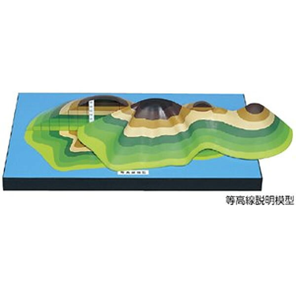 等高線説明模型(500×310×120mm)|ユニオンクリエイト
