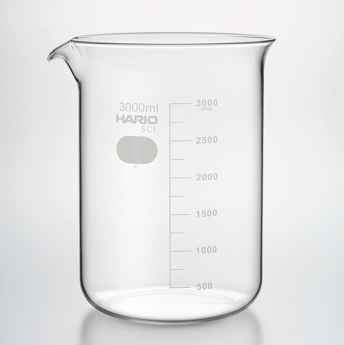 ビーカー HARIO 3000mL ハリオサイエンス|ユニオンクリエイト