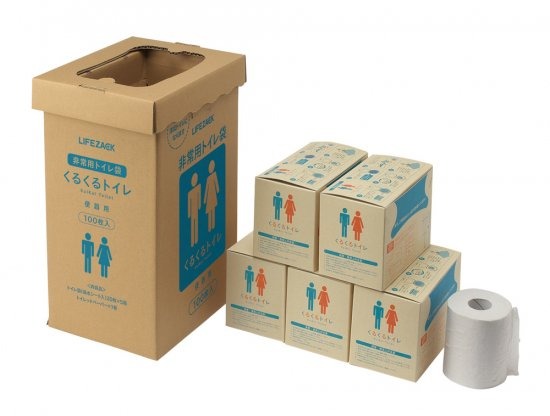 非常用 トイレ袋 くるくるトイレ 100枚入 簡易トイレ ダンボール