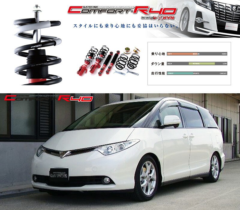[tanabe×SUSTEC PRO CR40]ACR55W エスティマ(4WD_2400 NA_H18/1～R1/10)用車高調キット[CR40HR20WK]