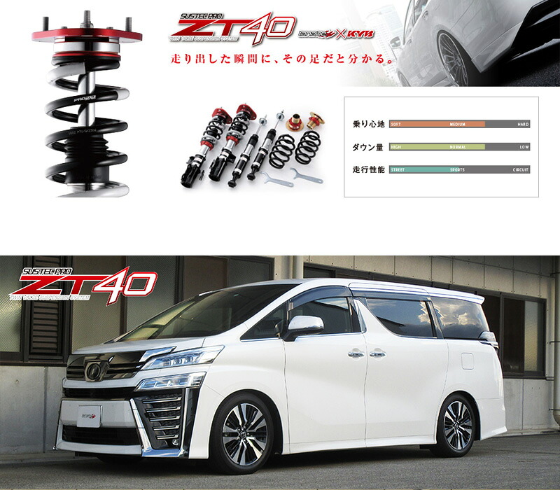 [tanabe×SUSTEC PRO ZT40]GGH35W アルファード(4WD_3500 NA_H27/1～R5/6)用車高調キット[ZT40AYH30WK]