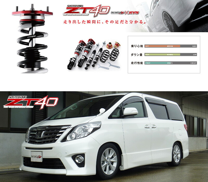 [tanabe×SUSTEC PRO ZT40]ANH20W アルファード(2WD_2400 NA_H20/5～H27/1)用車高調キット[ZT40NH20WK]