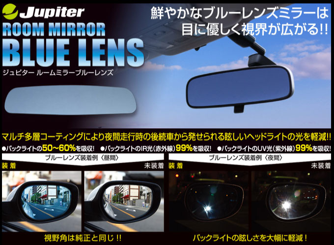 Jupiter JF1 2 N BOX用防眩ブルーレンズルームミラー 最終決算