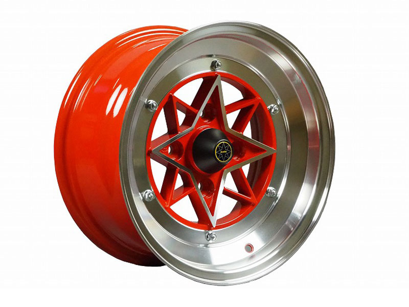 スターシャーク、114.3　4穴、復刻版 限定数 スターシャーク ホイール14×8.0 -13 4H114.3 4穴(レッド