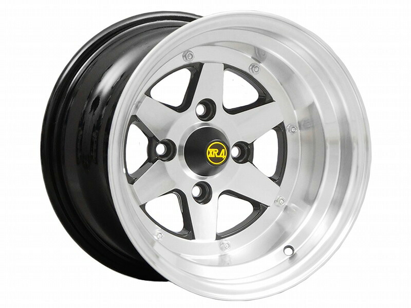 [コーリン]旧車 復刻版 ロンシャン XR4/LONGCHAMP XR-4ホイール 14インチ［-25_1490_114.3-4H_ブラックポリッシュ］(2本セット)