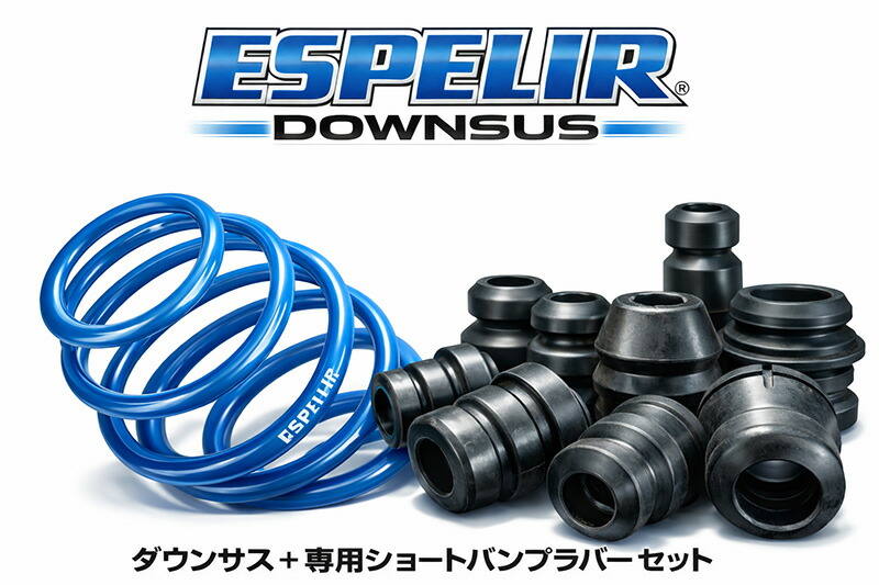 ESPELIR パレット MK21S H20/1～25/2 2WD ターボ / SW共通 ダウンサス+F/RバンプラバーSET DOWNSUS