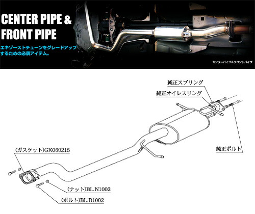 [柿本_改]CBA,DBA-C25 セレナ_2WD(MR20DE / 2.0 / NA_H17/05～H22/03)用センターパイプ[CENTER PIPE][NCP369][車検対応]