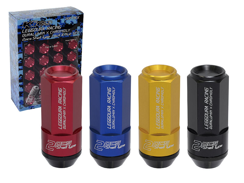 [KYO-EI]キックス レデューラレーシング シェルタイプ ホイールナット＆ロックセット(クローズエンドタイプ)［M12&times;P1.5］｜シート・レール専門ユニプロ