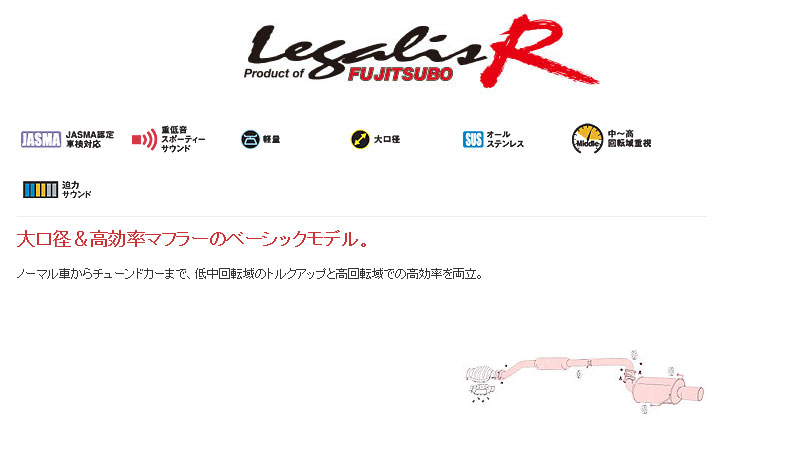 [フジツボ]ECR33 スカイライン(GTS25t/4Dr/AT)用マフラー(レガリスR)