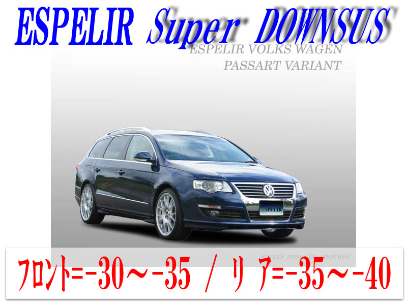 [ESPELIR]3CAXZF フォルクスワーゲン パサートヴァリアント(3200cc V6_4モーション)用スーパーダウンサス