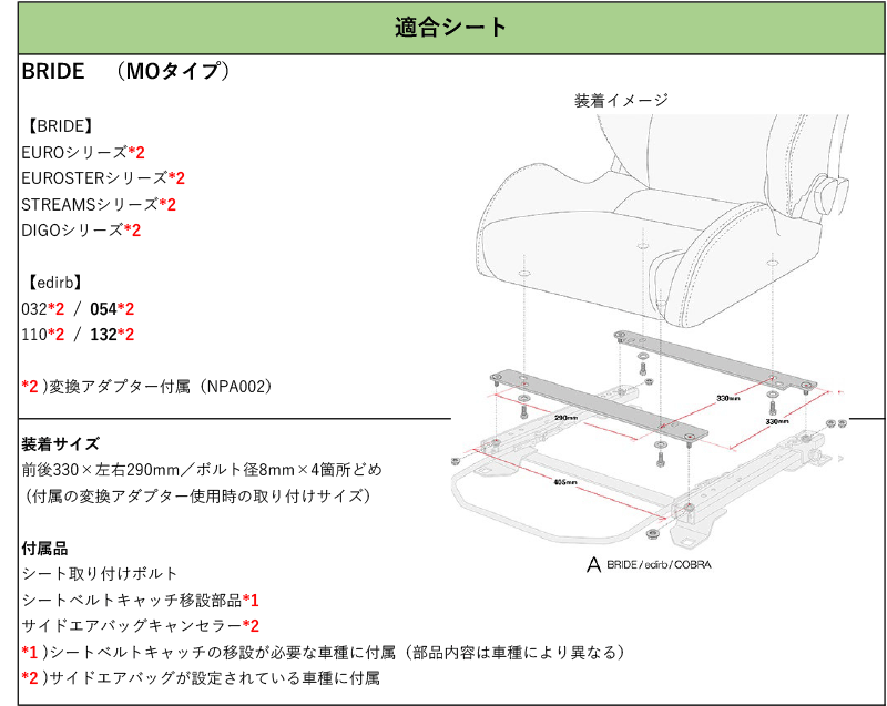 一番の レカロSR#_L#系 E160系 カローラアクシオ用シートレール 6