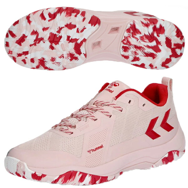 ヒュンメル hummel KOMET POWER 3.0 ピンク×レッド has8043 2520 インドアシューズ ハンドボール メンズ 室内用 ハンドボールシューズ