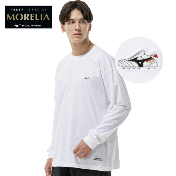 ミズノ mizuno モレリア morelia OFF THE PITCH ソフトドライTシャツ ホワイト p2mad05601