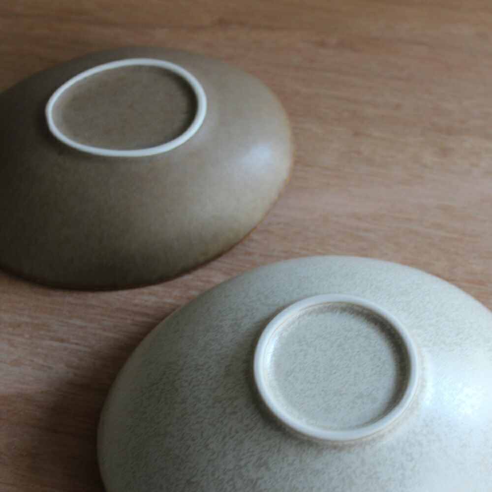2種展開】美濃焼 たわみ 19cm 18cm 深皿 平皿 シルバー シルバー