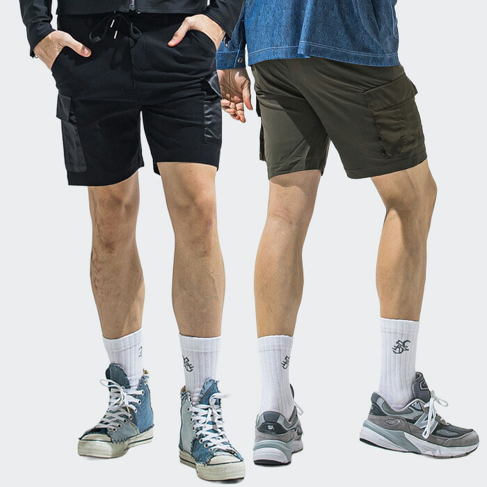RESOUND CLOTHING リサウンドクロージング DARRELL CARGO SHORTS RC40-HP-005 カーゴショーツ ハーフパンツ イージーショーツ ナイロン ストレッチ 軽量 立体ポケット テーパード ストリート モード ラグジュアリー メンズ カジュアル 夏パンツ 高機能素材 日本製｜ユニークジーンストア