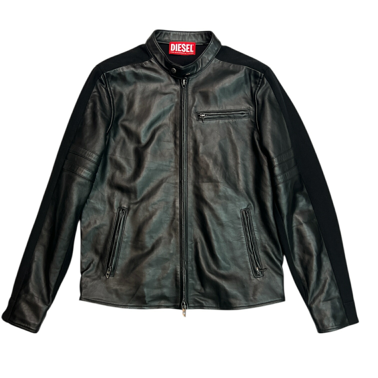 DIESEL J-Stain Short 48 ディーゼル ナイロン ジャケット DIESEL ディーゼル ナイロンジャケット J-STAIN-SHORT ブラック メンズ