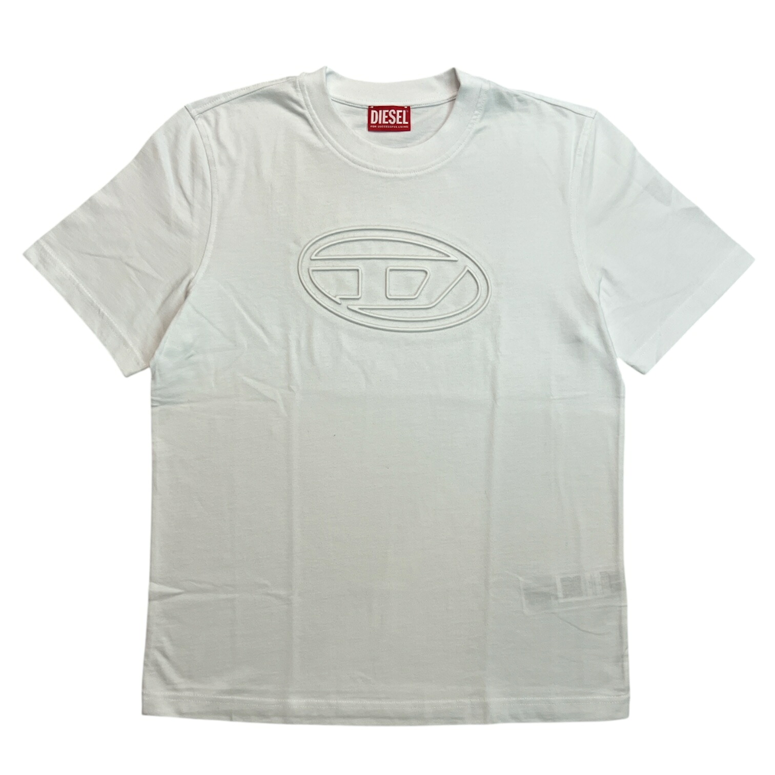 DIESEL ディーゼル T-ADJUST-BIGOVAL A17402 ロゴ Tシャツ ホワイト メンズ 2025年春夏 送料無料