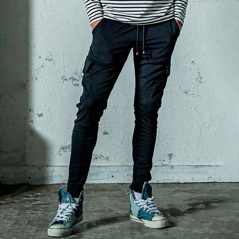 RESOUND CLOTHING リサウンドクロージング RC35-ST-010 Darrell sweatcargo PT ブラック スウェット カーゴパンツ ダレル 2025年春夏 送料無料｜ユニークジーンストア
