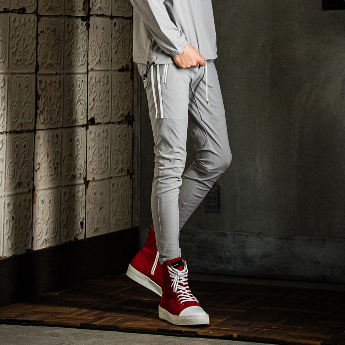 RESOUND CLOTHING リサウンドクロージング BASIC-ST-009 JOHNSON LINE NYLON PT GREYWH メンズ ラインパンツ イージーパンツ 2024年春夏 送料無料