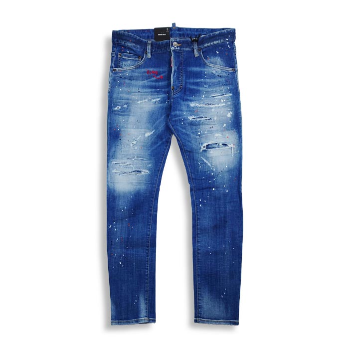 楽天市場】DSQUARED2 ディースクエアード S74LB1043 Dark Ripped Blue