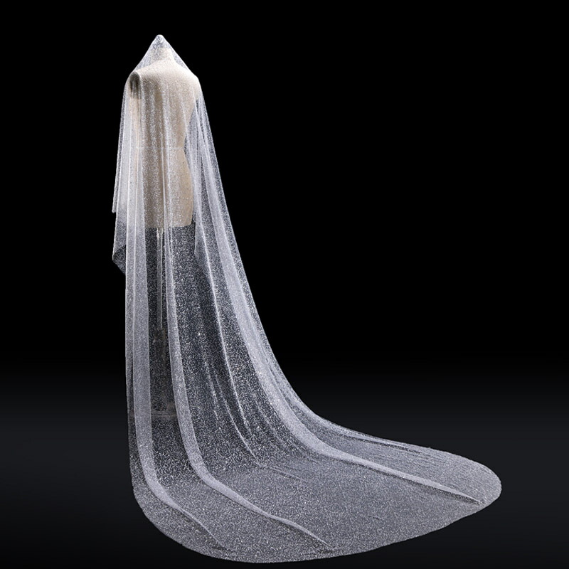 ロングベール 2メートル ウェディングベール プリンセス 結婚式 披露宴 スパンコール 手作りベール キラキラ スパンコール 3m プリンセス ベールアップ オフホワイト 優雅 ビンテージ 海外撮影 旅行結婚 撮影道具 3m 300cm Unique Weddingsブライダルベール 花嫁 上品