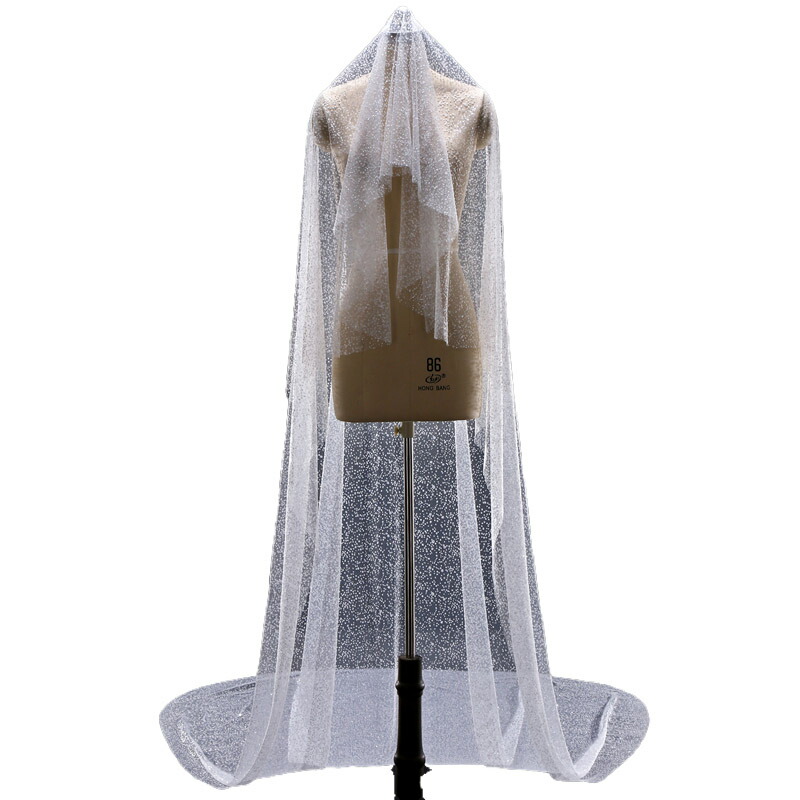 ロングベール 2メートル ウェディングベール プリンセス 結婚式 披露宴 スパンコール 手作りベール キラキラ スパンコール 3m プリンセス ベールアップ オフホワイト 優雅 ビンテージ 海外撮影 旅行結婚 撮影道具 3m 300cm Unique Weddingsブライダルベール 花嫁 上品