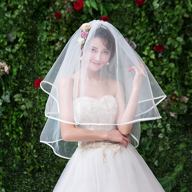 ブライダルベール 春の風物詩 ふんわり ウェディングベール セミロング ビンテージ ベールアップ ベールダウン 優雅 夢の恋 手作りベール 披露宴 撮影道具 旅行結婚 海外撮影 純白 結婚式 内祝い 夢の恋