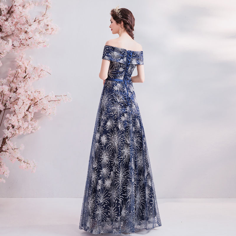 最高の 楽天市場 カラードレス ネイビー ロングドレス 二次会 パーティードレス 花嫁 ウェディングドレス ブルー コンサート 披露宴 結婚式 演奏会 ステージ衣装 オフショルダー 大きい 小きい セミオーダー 編み上げ Unique Weddings 新品即決 Www Peugeot Tuning