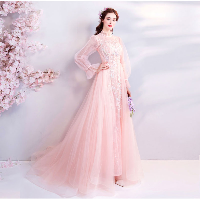 最新の激安 楽天市場 カラードレス ピンク 長袖 演奏会用ロングドレス 花嫁 二次会ドレス ウェディングドレス 結婚式 ワンピース パーティードレス 披露宴 演奏会 ステージ衣装 ビンテージ ロイヤル コンサート おしゃれ セミオーダー 編み上げ Unique Weddings 最