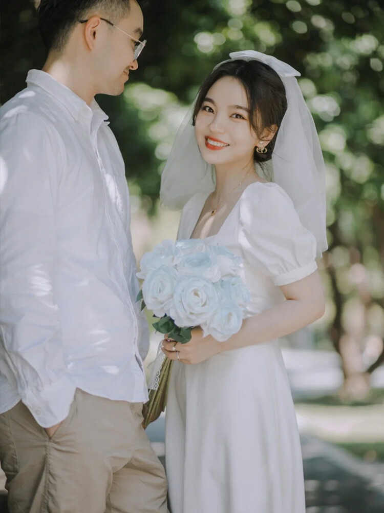 送料無料新品 海外挙式ドレス 半袖 Aラインドレス 二次会 花嫁 ミディアムドレス 着痩せ 結婚式 後撮り パーティードレス おしゃれ 手縫い 披露宴 撮影 ファスナータイプ 女子会 成人式 謝恩会 食事会 ビーチフォトwedding Dress Fucoa Cl