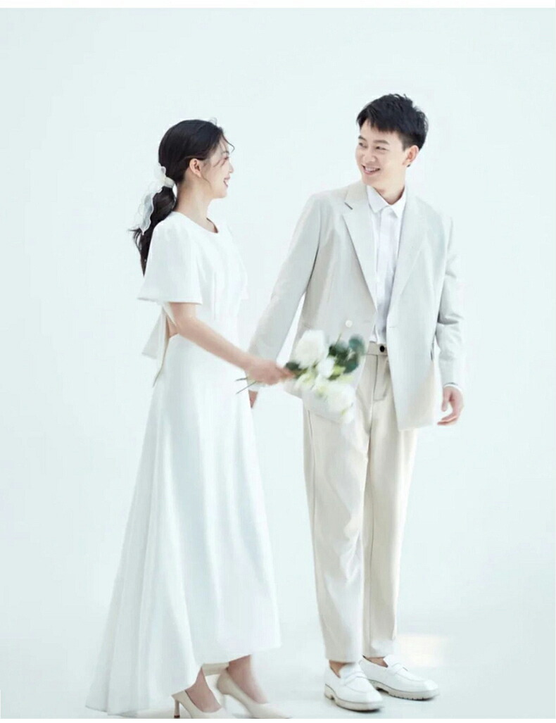 最安価格 海外挙式ドレス 袖あり ウェディングドレス 結婚式 Aラインドレス 花嫁 ワンピース ロングドレス 前ミニ シンプル 可愛い 前撮りドレスパーティードレス 披露宴 スレンダーライン バックレス 撮影 食事会 卒業式 お呼ばれ Wedding Dress 新作 Fucoa Cl