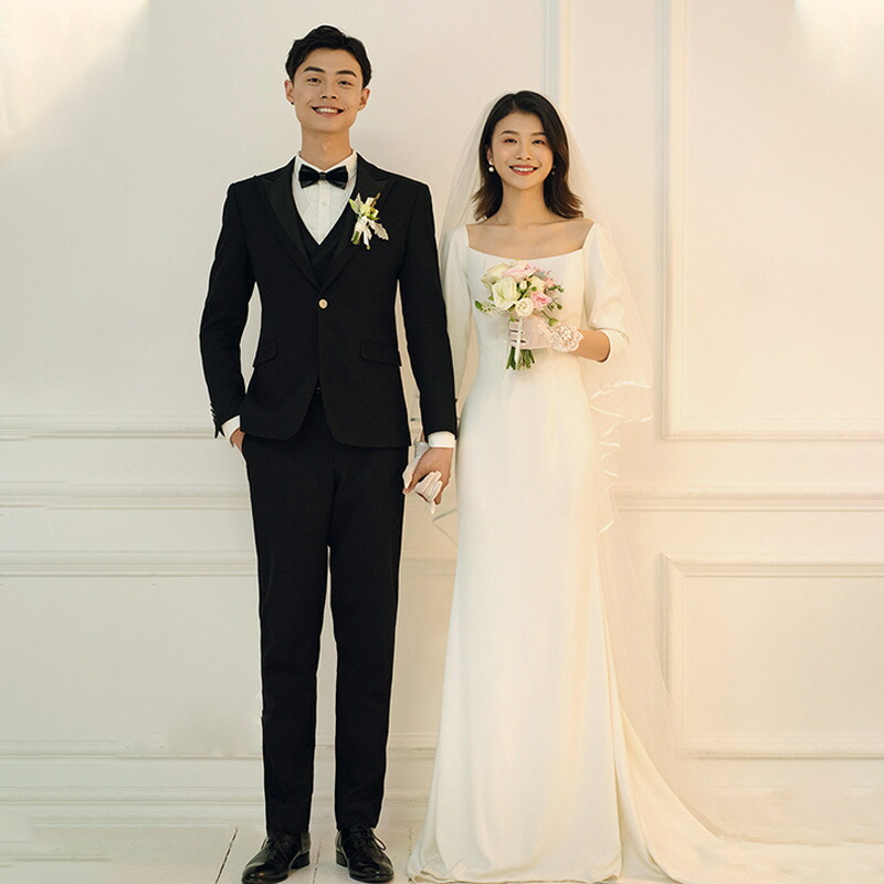 格安新品 ウェディングドレス 長袖 ロングドレス 結婚式 シンプル トレーンドレス 高級感 二次会 花嫁 ワンピース スレンダーライン オーダーメイドも可能 海外挙式ドレス 後撮り ハワイ パーティードレス 披露宴 エレガント ブライダル 食事会 女子会 成人式 Wedding
