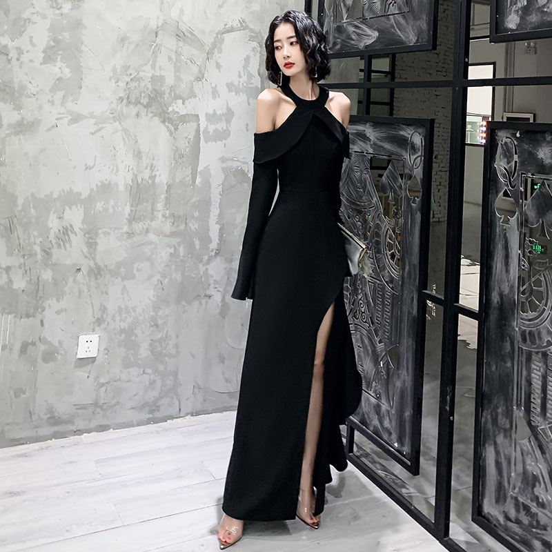 【12/6削除】 PREFERENCE ロングドレス アシンメトリー 光沢 黒 tu2320_BKGD_item000_01_900x.