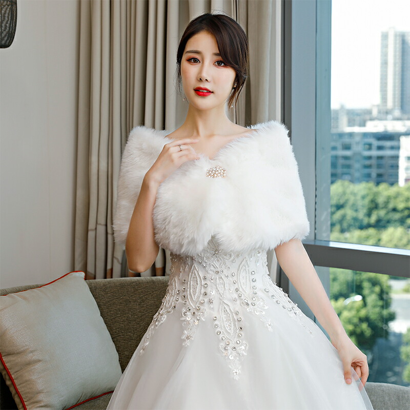贈呈 ウエディングショール ブライダルケープ 冬のケープ ミニ ケープ オフホワイト お嬢様 結婚式ウエディング肩掛け ウエディング 成人式 二次会 演奏会 着痩せ 暖かい 分厚い 長袖 白 ドレス ショールウエディング 結婚式 Qdtek Vn