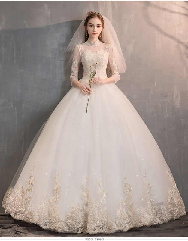 Wedding dress ウェディングドレス ロングドレス ビンテージ 花嫁 長袖