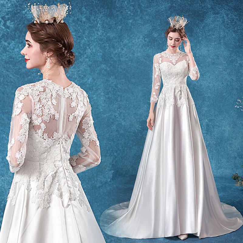 二次会 フォーマルドレス 花嫁 ウェディングドレス 結婚式 二次会 パーティードレス 謝恩会 ロングドレス ロングドレス プリンセスライン 刺繍 演奏会 コンサート ウエディングドレス 発表会 披露宴 小きいサイス 結婚式 花嫁 ウエディングドレス 七分袖 二次会 Wedding