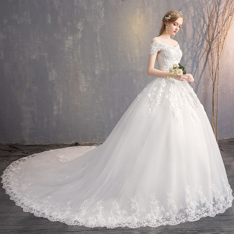 ウェディングドレス お姫様御召しもの wedding dress お嫁さん 二次会 挙式 御芽出度 御芽出度 ロング御召しもの ギア オフショルダー 馬鹿でかい大いさ 虚蝉購入注文/編み上げ