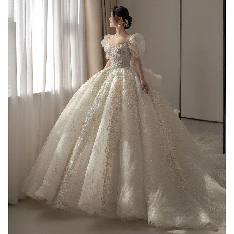 ウェディングドレス 二次会 ロングドレス 結婚式 高級感 キラキラ プリンセスラインドレス お嫁さん エレガント 海外挙式ドレス 前撮り  大きいサイズ｜小きいサイズ パーティードレス ロングワンピース 演奏会用ドレス 編み上げ 着痩せ オーダーメイド 新作 | unique  weddings