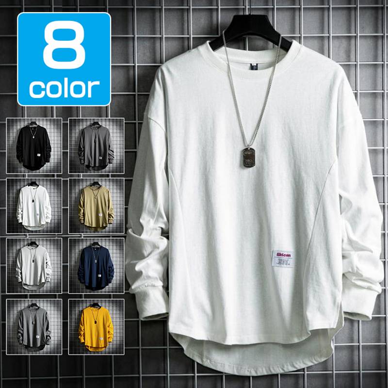 楽天市場】Tシャツ メンズ 長袖 無地 ロンT ティーシャツ カットソー