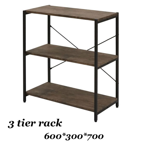 楽天市場】ウッドラック 3段 天然木 パイン材 可動棚付き