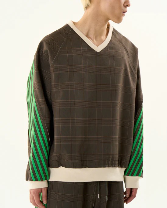 【POINT2倍】【DISCOVERED ディスカバード】 CHECK BONDING LINE PULLOVER