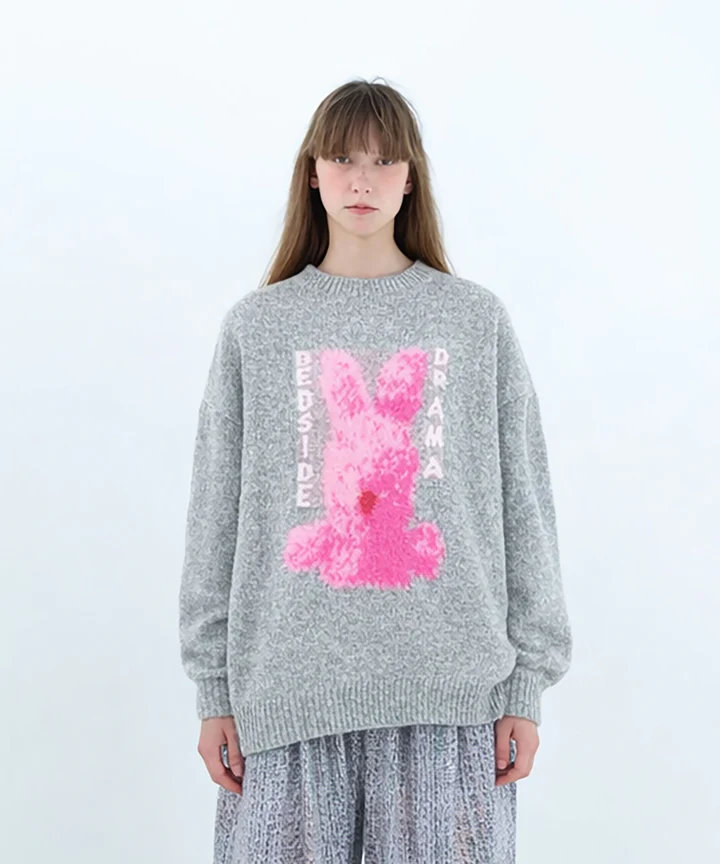 【POINT3倍】【26AW 先行受注】【BEDSIDEDRAMAベッドサイドドラマ】Pink Rabbit Wide Knit Sweater(BSD26AW-14) (2色） (/lady's/レディース/UNISEX/ユニセックス/26AW