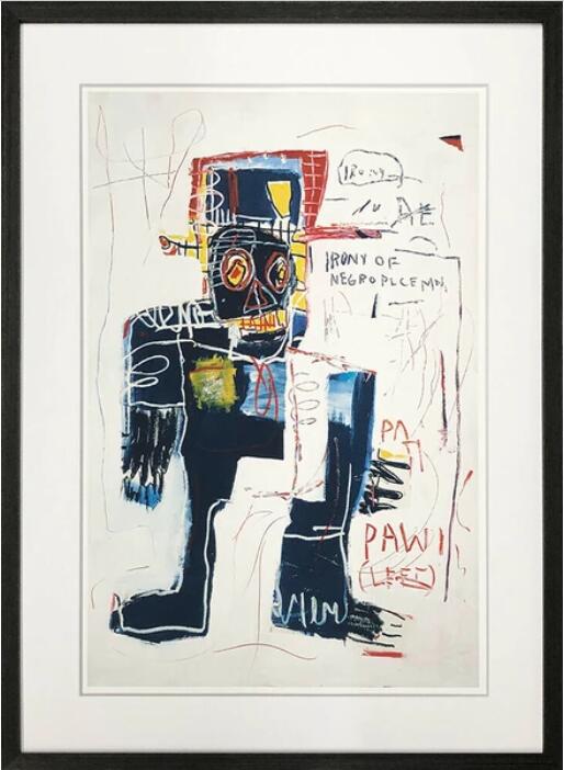 【POINT２倍】作物一こま バスキア Jean-Michel Basquiat Irony of Negro Policeman,
