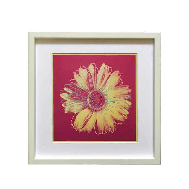 pop art インテリア アート アンディ ウォーホール andy warhol daisy c 1982 fuchsia yellow｜UNIT 11,165円
