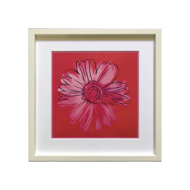 アンディ ウォーホール andy warhol 室内装飾 芸術 pop art daisy c 1982 crimson and pink 美工社
