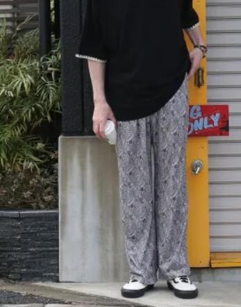 【POINT2倍】【クオルト】SOUTH PANTS / NAVY （2色）901T-1629/ペイズリーパンツ (PANTS/パンツ/KNIT/T-SHIRTS/23AW)
