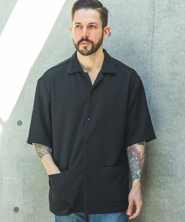 【POINT3倍】【MR.OLIVEミスターオリーブ】POLYESTER HEMP JERSEY / SHORT/S SERVICE SHIRT(M261135)|UNIT