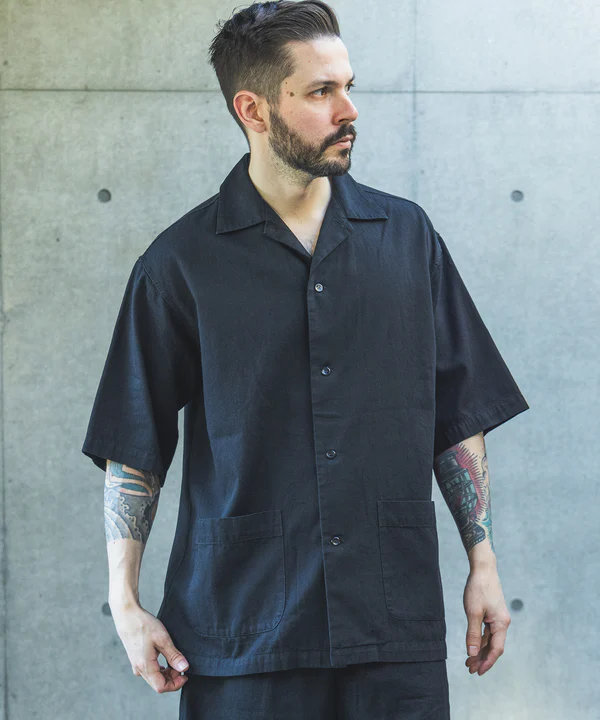 【POINT2倍】【MR.OLIVE檀那オリーブ】RINSE WASH 6薬局衡オンス SUPER LIGHT DENIM / SHORT/S SERVICE SHIRT（M261127）（3色）（インディゴ｜黒いこと｜象牙色）